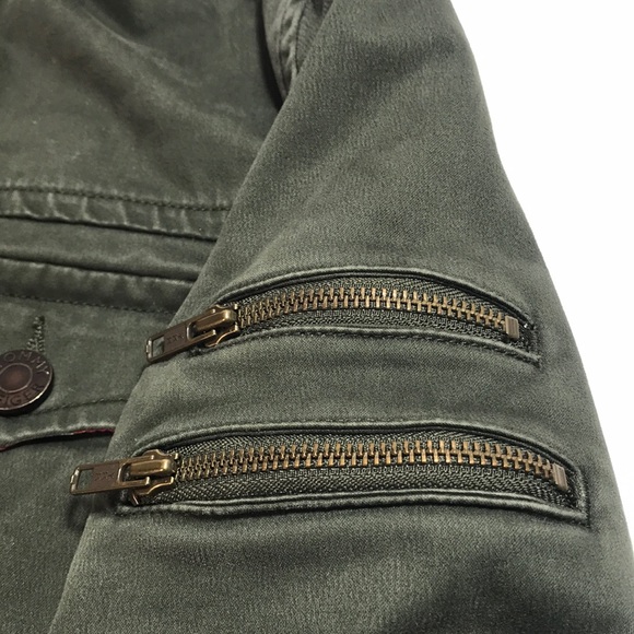 Tommy Hilfiger Army Green Short Military Utility Jacket Size 8P - Picture 9 of 16